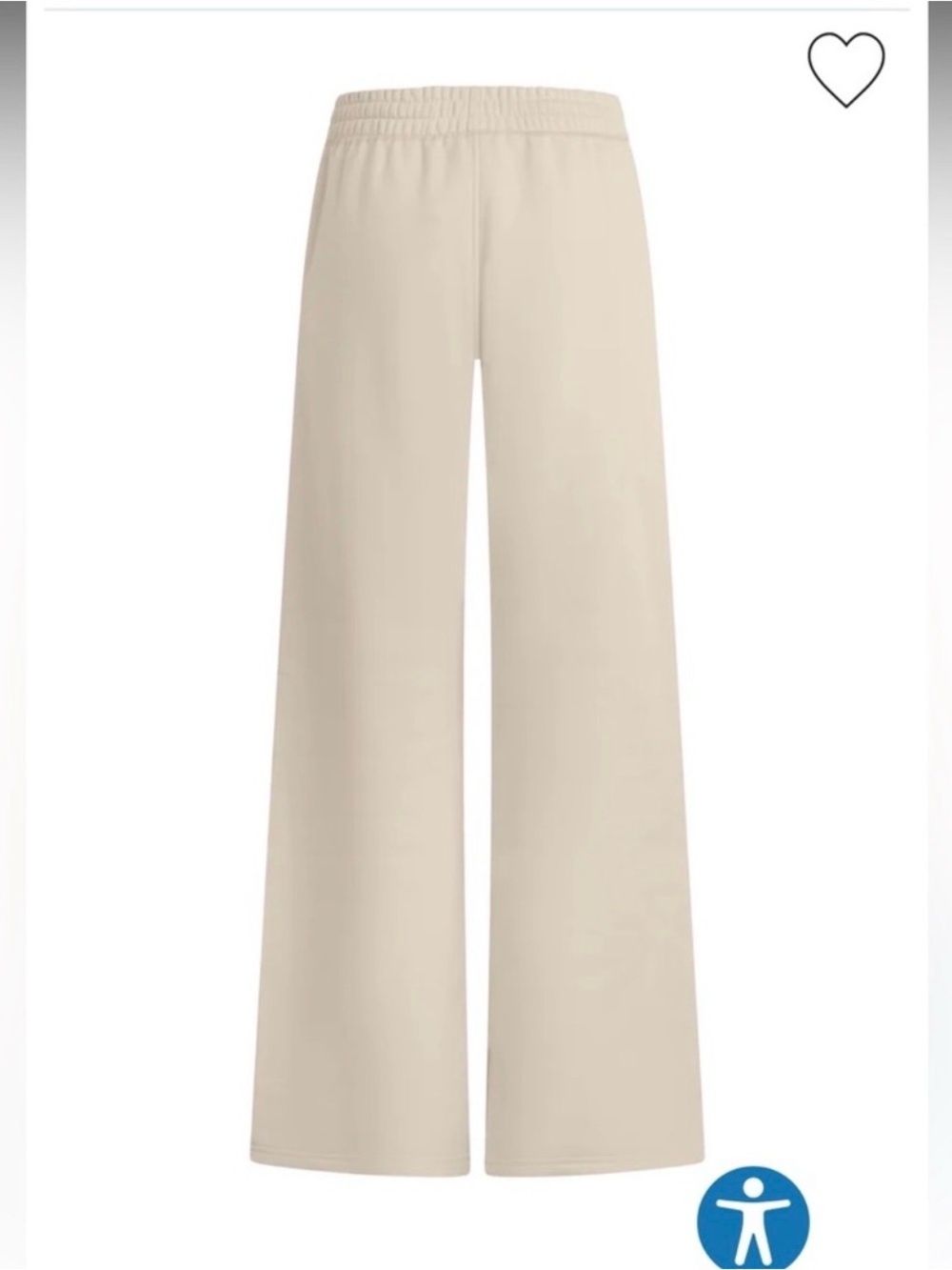 NWT Favorite Daughter Embroidered Wide Leg Sweatpant Stone sweatpants cream - Picture 4 of 5